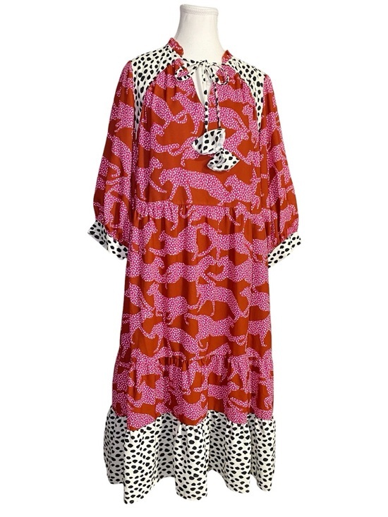 CROSBY by Mollie Burch Dresses & Skirts - CROSBY by Mollie Burch Talulah Maxi Long Sleeve Dress in "Jumping Jags" NWT